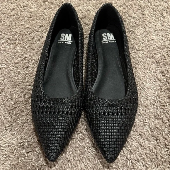 New SM New York Ballet Flats in Black Women’s Pinted Tie Woven , size 9 - Picture 1 of 7